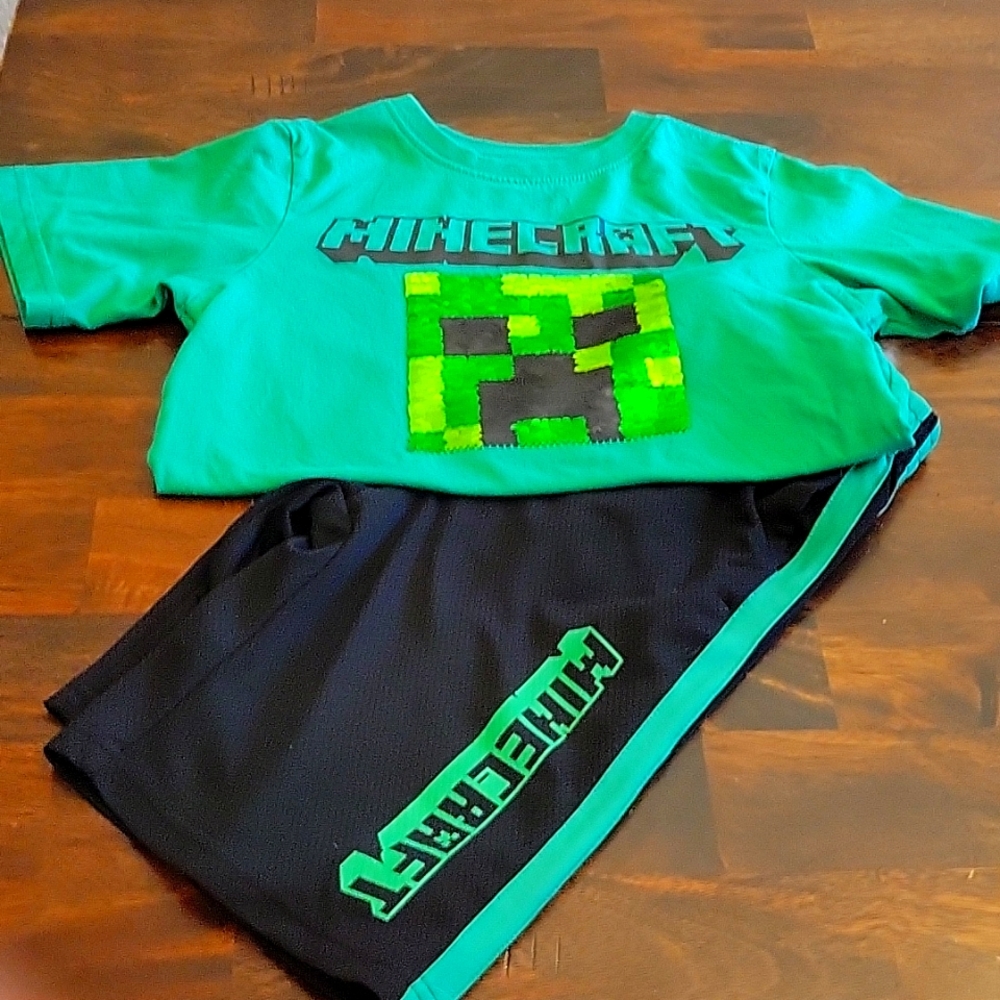Boys Minecraft Matching Short Set